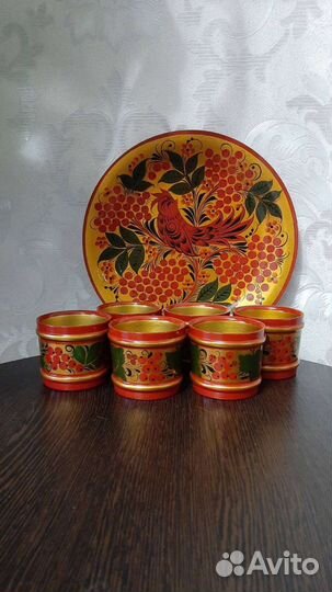 Наборы хохлома. Посуда СССР