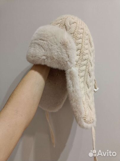 Шапка ушанка женская