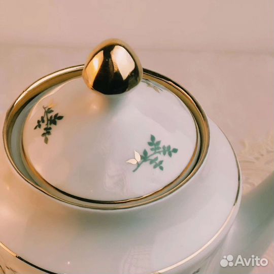 Рига Кофейник, 6 тарелок