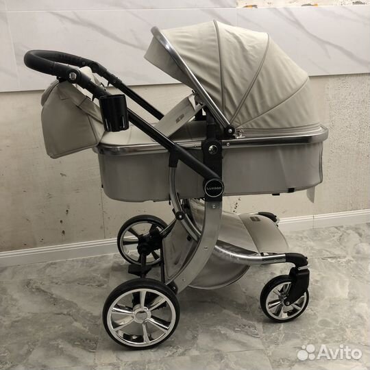 Коляска детская 2в1 Luxmom 608 эко-кожа