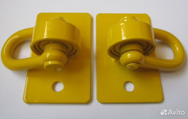Подвесы с подшипником для дачных качелей, жёлтые