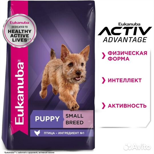 Eukanuba для щенков малых пород, с курицей