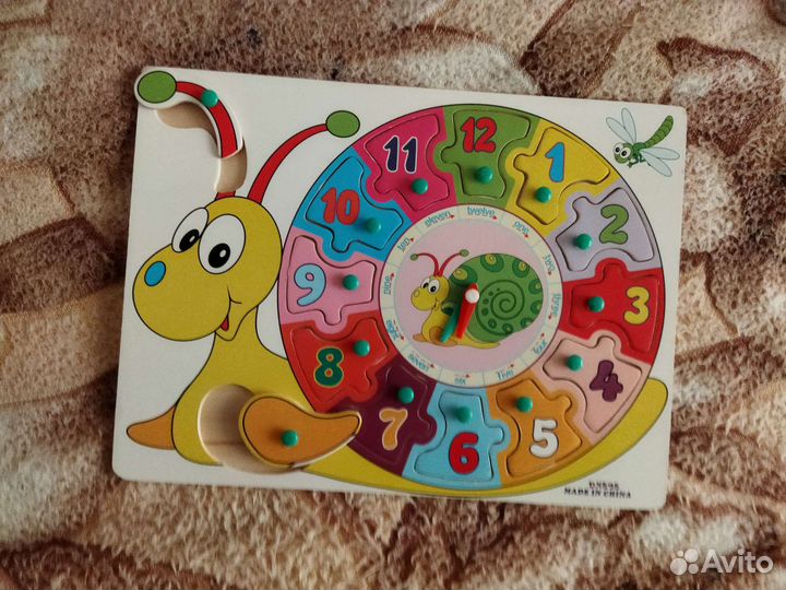 Сортер в виде улитки из дерева