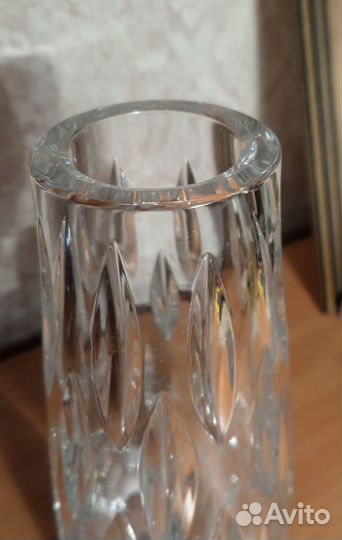 Хрустальная ваза д/цветов.18 см. 60-е гг