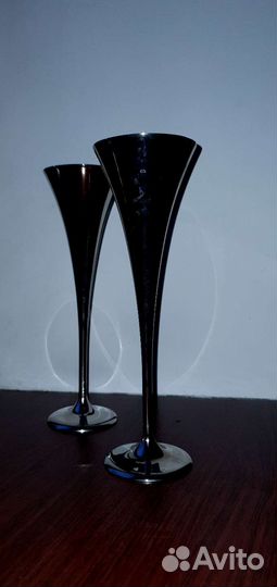 Свадебные бокалы 2 шт. металл винтаж гдр