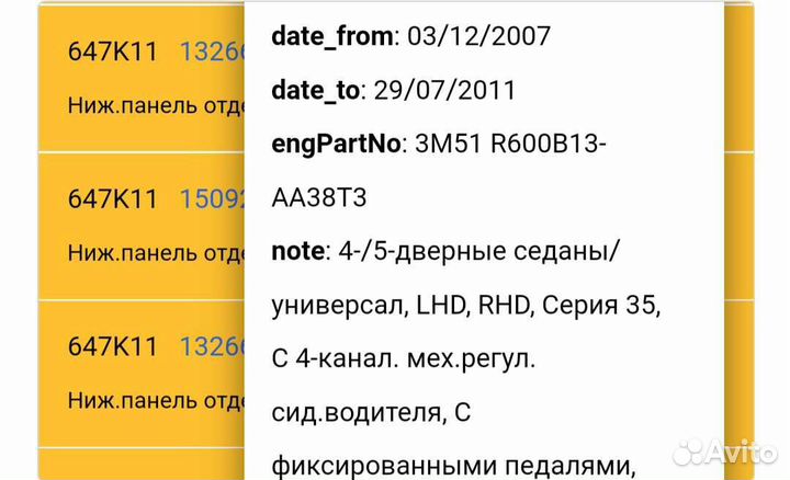 Накладка сиденья водителя ford focus 2 08-11