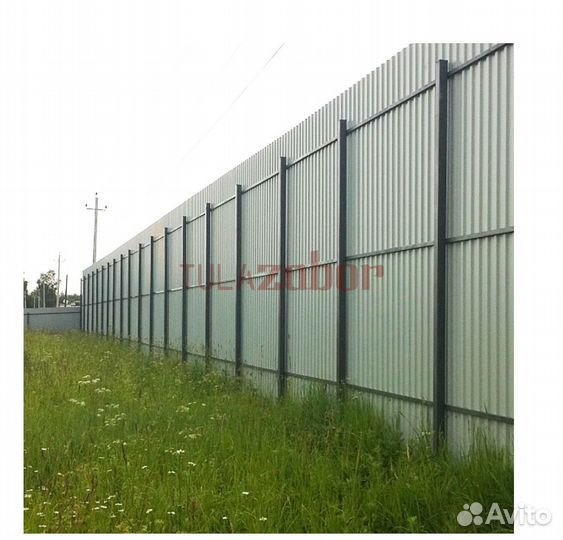 Забор из профнастила высотой 3 метра в Белёве