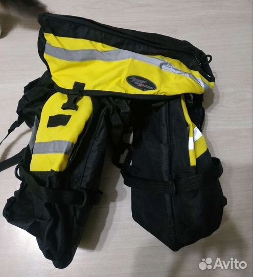 Рюкзак велоштаны черный с желтым