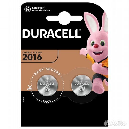Батарейка Duracell CR2016/1BL