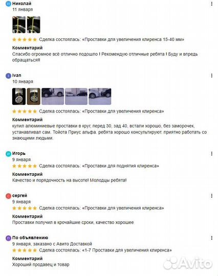 Проставки для увеличения клиренса