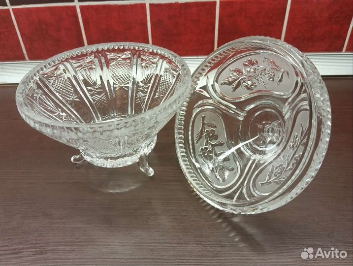 Конфетница хрустальная СССР