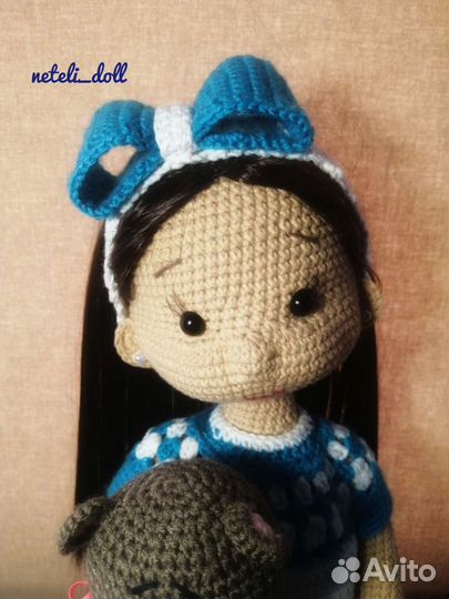 Интерьерная кукла, вязаная кукла ручной работы
