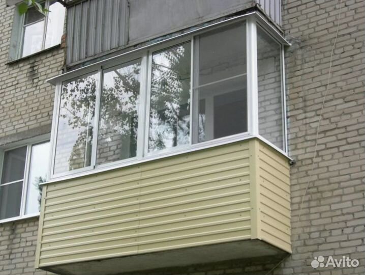 Остекление раздвижное с расширением