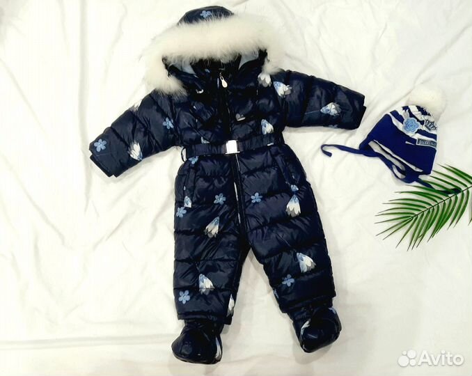 Зимний комбинезон для девочки 74 80 Gulliver