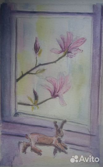 Рисунки акварель