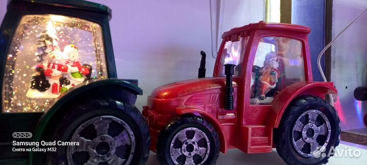 Новогодний светильник трактор