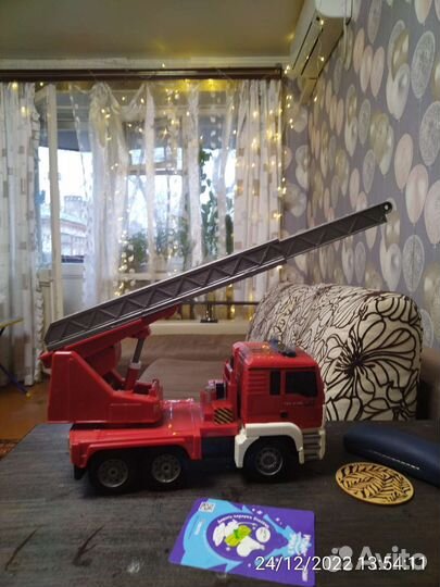 Машинка Большая игрушечная пожарная