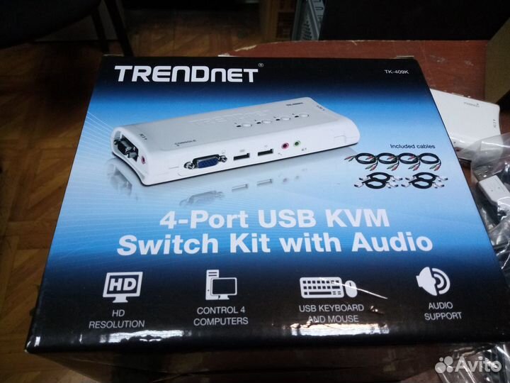 Квм-переключатель (KVM-switch) Trendnet TK-409K