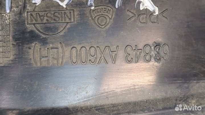 Защита арок (подкрылок) левая передняя Nissan Micra K12E