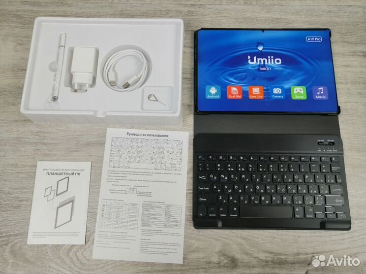 Планшет Umiio А19pro/128gb/6gb/бесп-ная клавиатура
