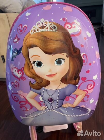 Самокат для девочк с чемоданом