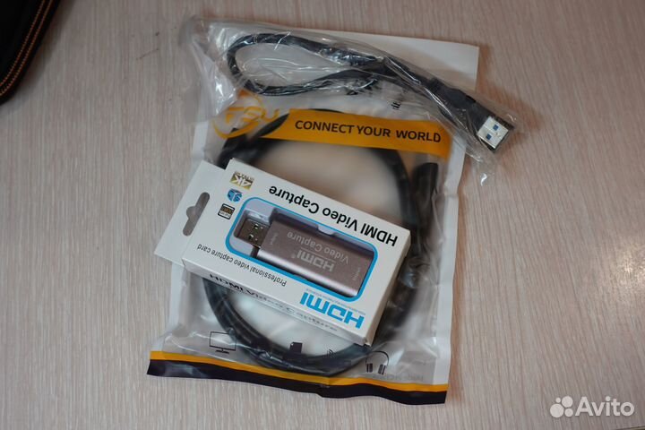 Карта видеозахвата + набор для подключения/стрима