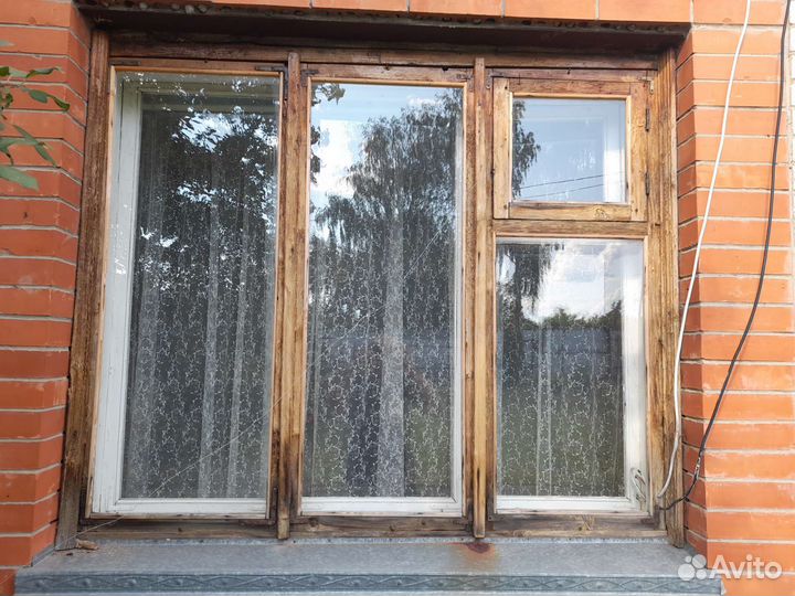 Деревянные окна со стеклопакетом бу