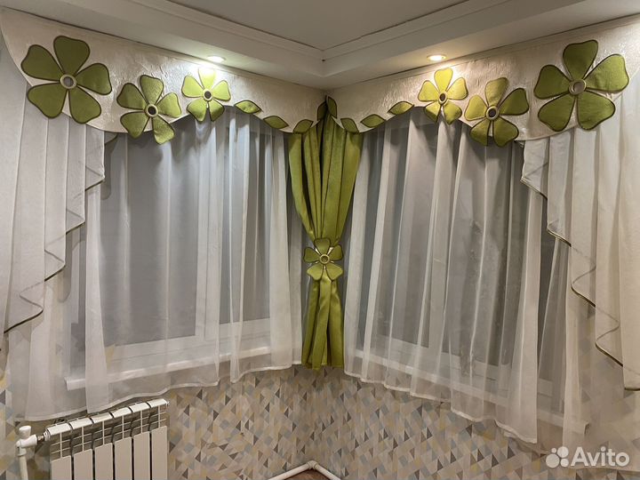 Шторы с ламбрекеном бу