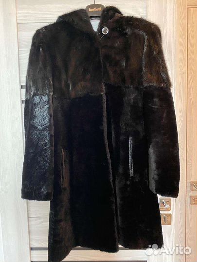 Шуба норковая с капюшоном 44 46