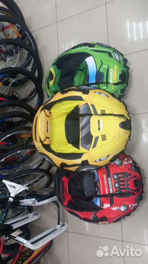 Тюбинг ватрушка овальный машинка 95 см со спинкой