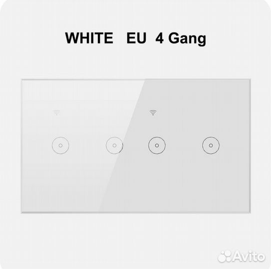 Сенсорный выключатель 4-кнопочный