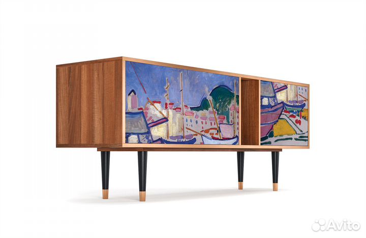 Тв-тумба T1 - Орех - The Port of Collioure