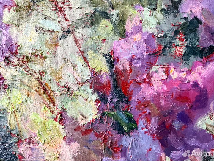 Персидская сирень картина маслом авторская