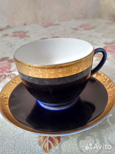 Сервиз лфз кобальт с золотом (чайные пары)