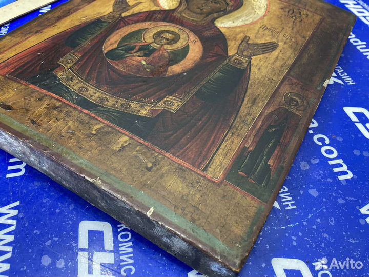 Старинная икона Знамение 18 век