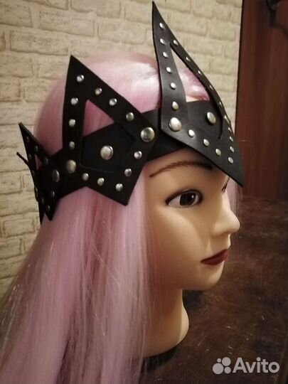 Корона из натуральной кожи