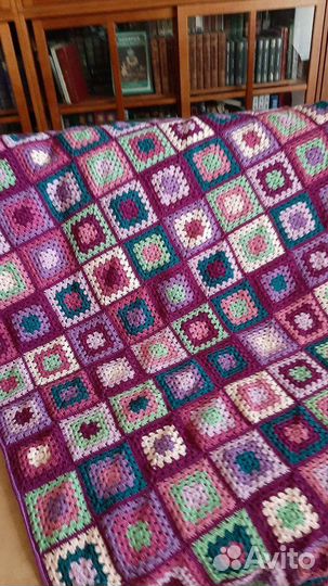 Плед вязаный крючком