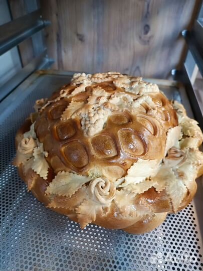 Каравай и шишки, свадебный каравай с рушником