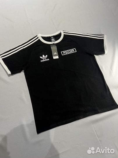 Футболка Adidas Россия черная L