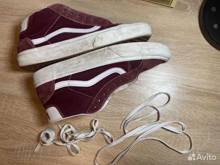 Vans sk8 mid бордовые