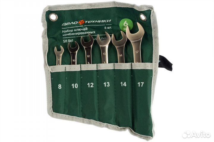 Набор комбинированных ключей 6 шт в сумке дт