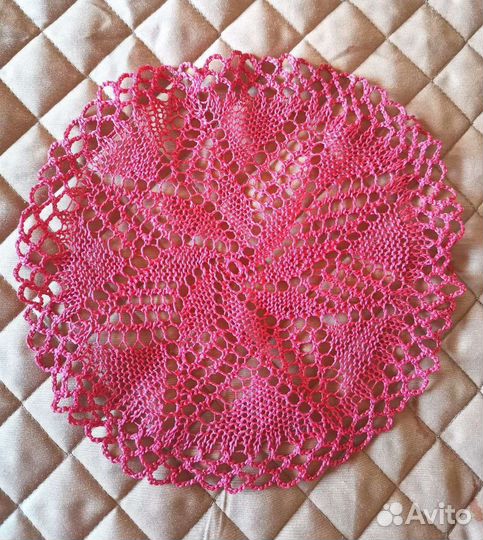 Салфетки вязаные на спицах новые