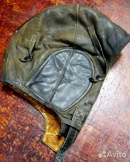 Шлем летный натуральная кожа