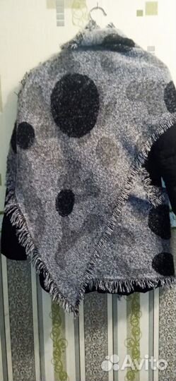 Палантин шаль пэ 200-50см очень мягкий серый