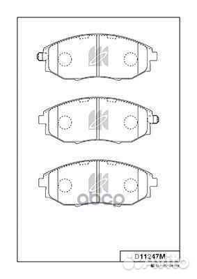 Колодки тормозные дисковые Chevrolet d11247m Ka