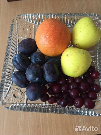 Блюдо хрустальное, фруктовница, салатник