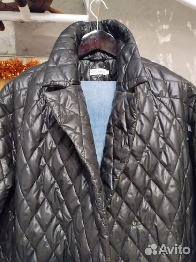 Пальто демисезонное стеганое большой размер