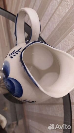 Молочник фарфор Гжель