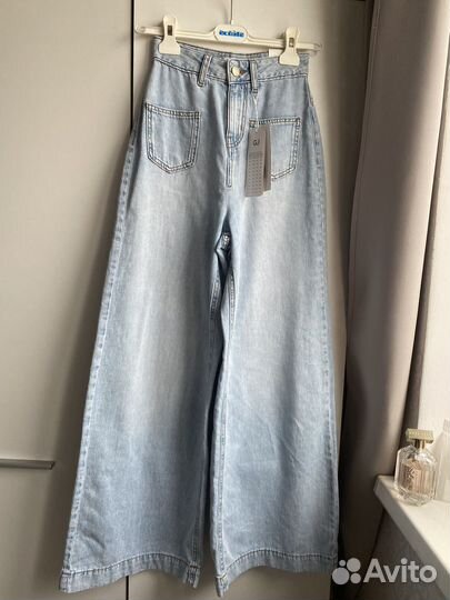 Джинсы широкие голубые новые gloria jeans