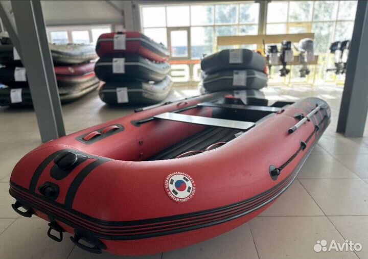Лодка mishimo river JET400 под водомет красн./чёрн